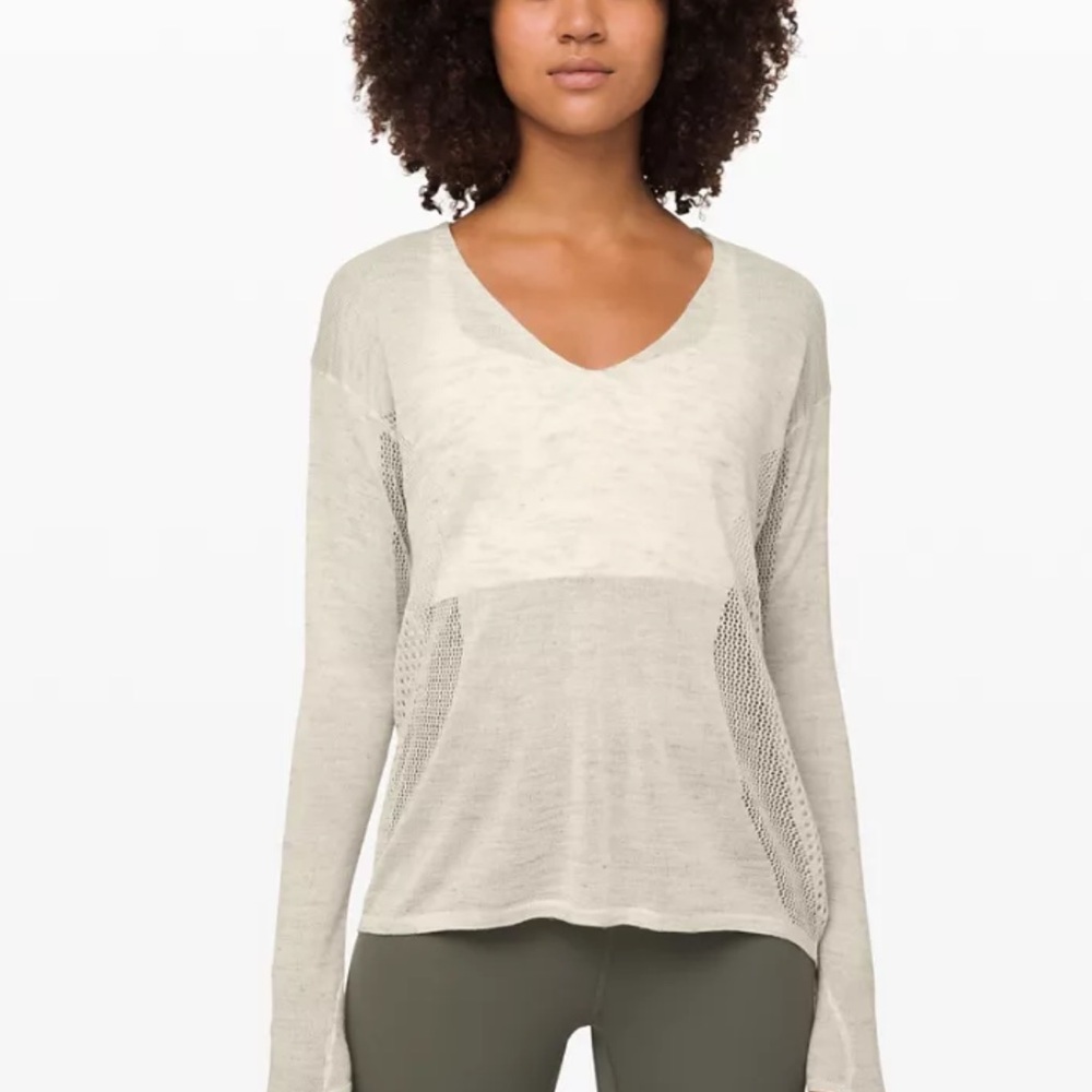 Lululemon Still Movement Sweater Linen
